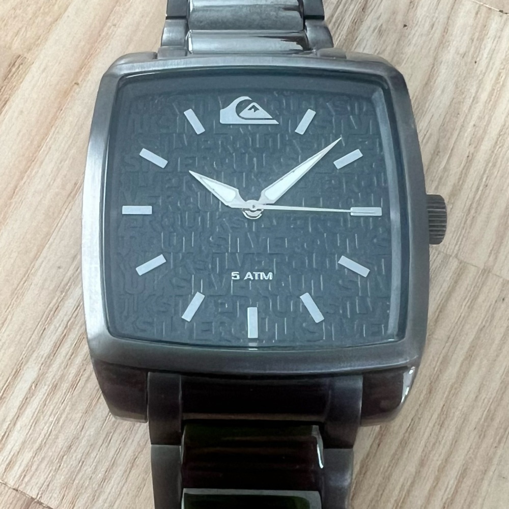 Quicksilver The Quad Men’s Rectangular Gunmetal G… - image 1